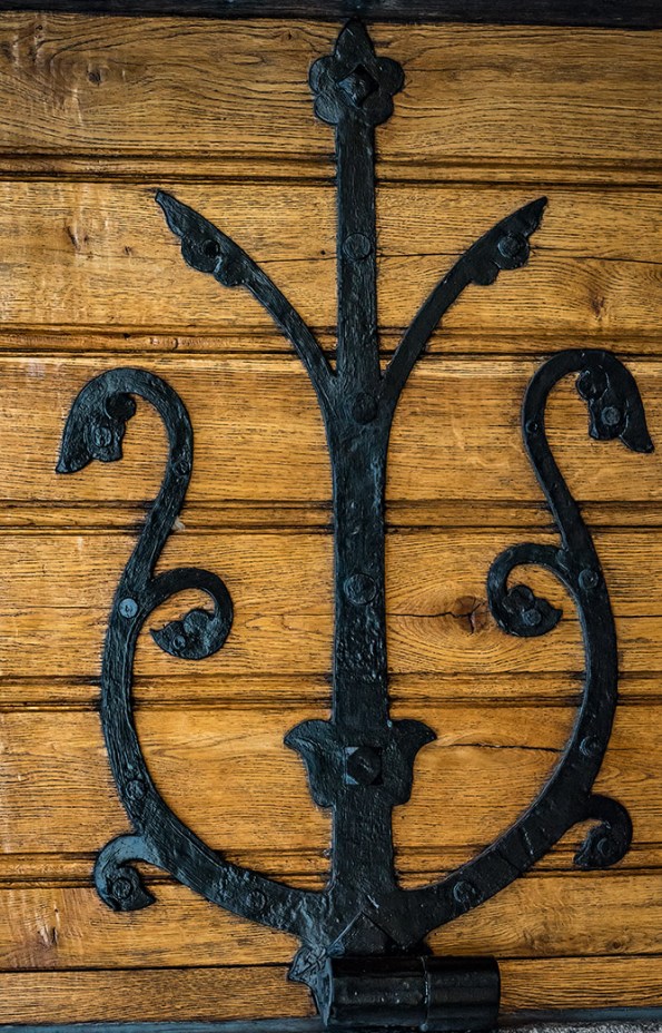 Norrköping, church door, hinge, iron, wood